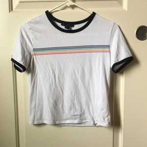 White rainbow shirt